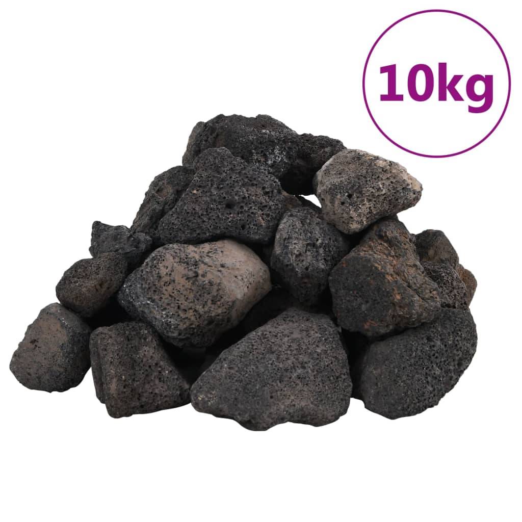 Pierres de Lave Décoratives pour Bassin et Jardin 10 kg Noir 5-8 cm - ComfortXL Outdoor Living - Image 2