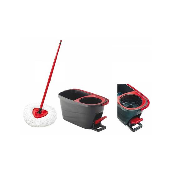 Kit de lavage VILEDA Turbo Smart Système. Serpillère + seau. Système d'essorage centrifuge. - Image 1