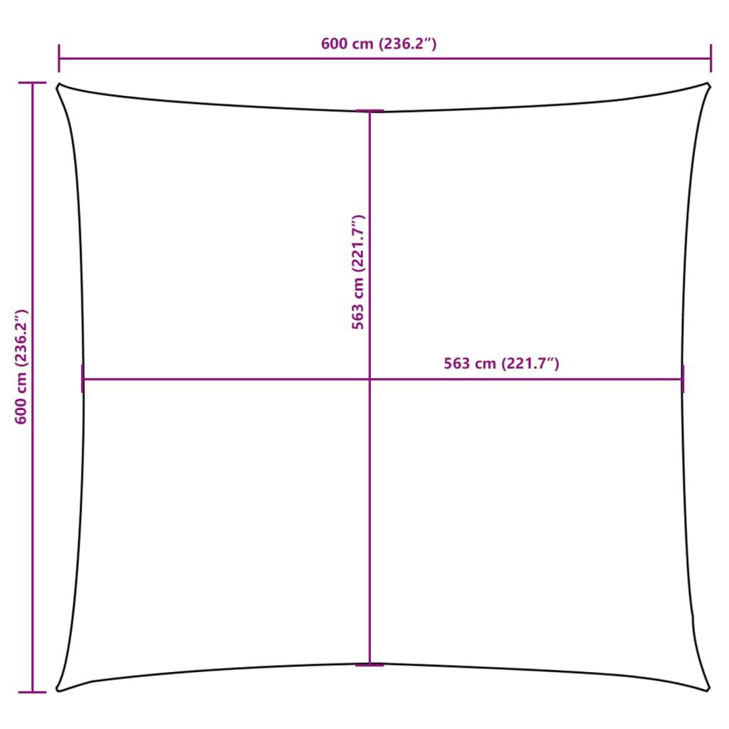 Voile de parasol tissu oxford bleu 600 x 600 cm - PANGIVO - Image 10