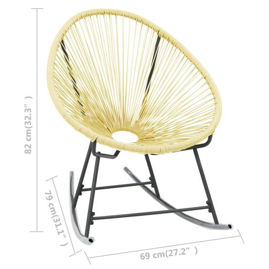 Vidaxl - Chaise d'extérieur Acapulco Résine tressée Beige vidaXL 313140 - Image 3