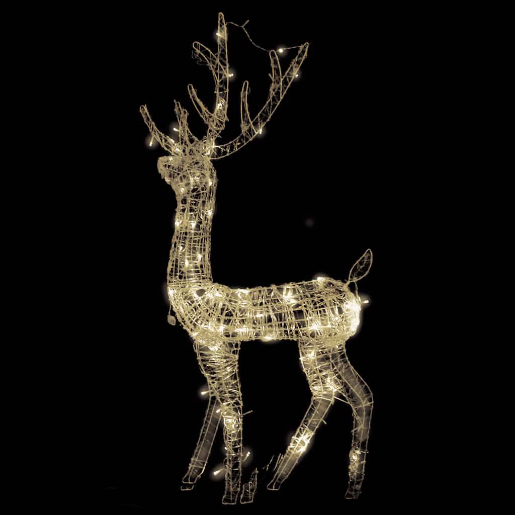 Renne de Noël Lumineux LED Acrylique Déco Fêtes Blanc Chaud 120 cm – ComfortXL Outdoor Living - Image 4