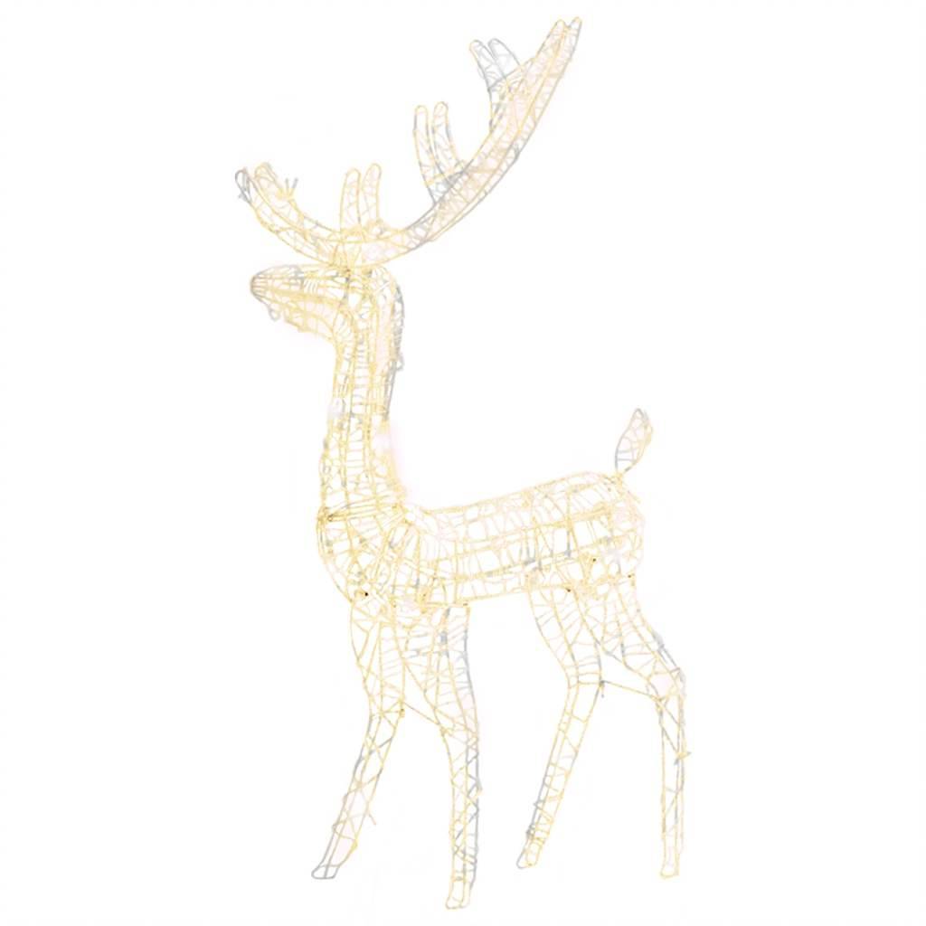 Renne de Noël Lumineux LED Acrylique Déco Fêtes Blanc Chaud 120 cm – ComfortXL Outdoor Living - Image 2