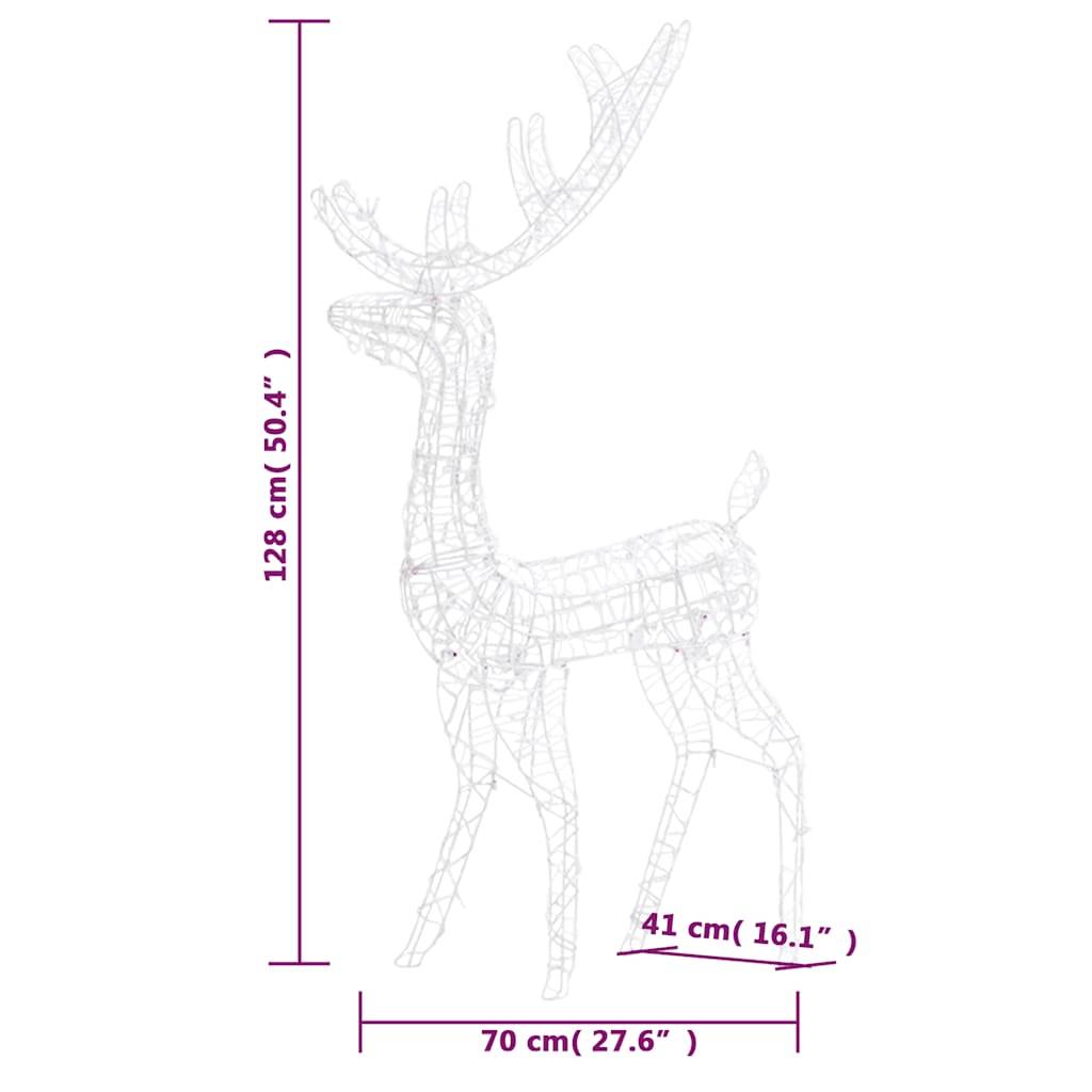 Renne de Noël Lumineux LED Acrylique Déco Fêtes Blanc Chaud 120 cm – ComfortXL Outdoor Living - Image 8