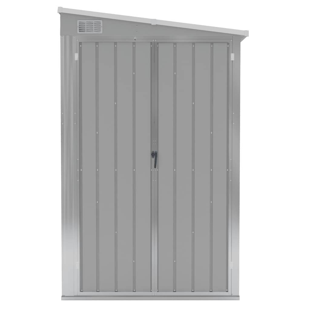 Vidaxl - Abri de jardin mural Gris 118x288x178 cm Acier galvanisé vidaXL 316226 - Image 4