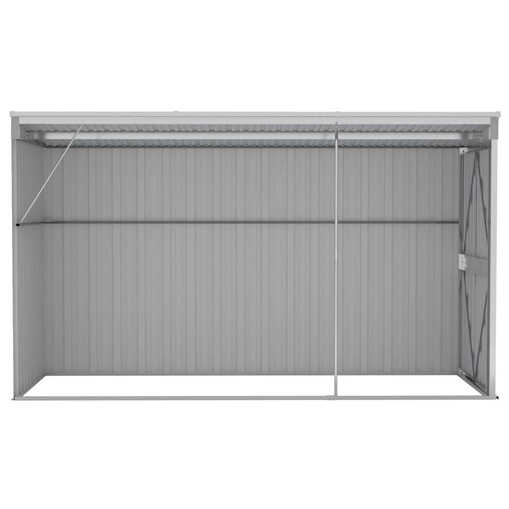 Vidaxl - Abri de jardin mural Gris 118x288x178 cm Acier galvanisé vidaXL 316226 - Image 9