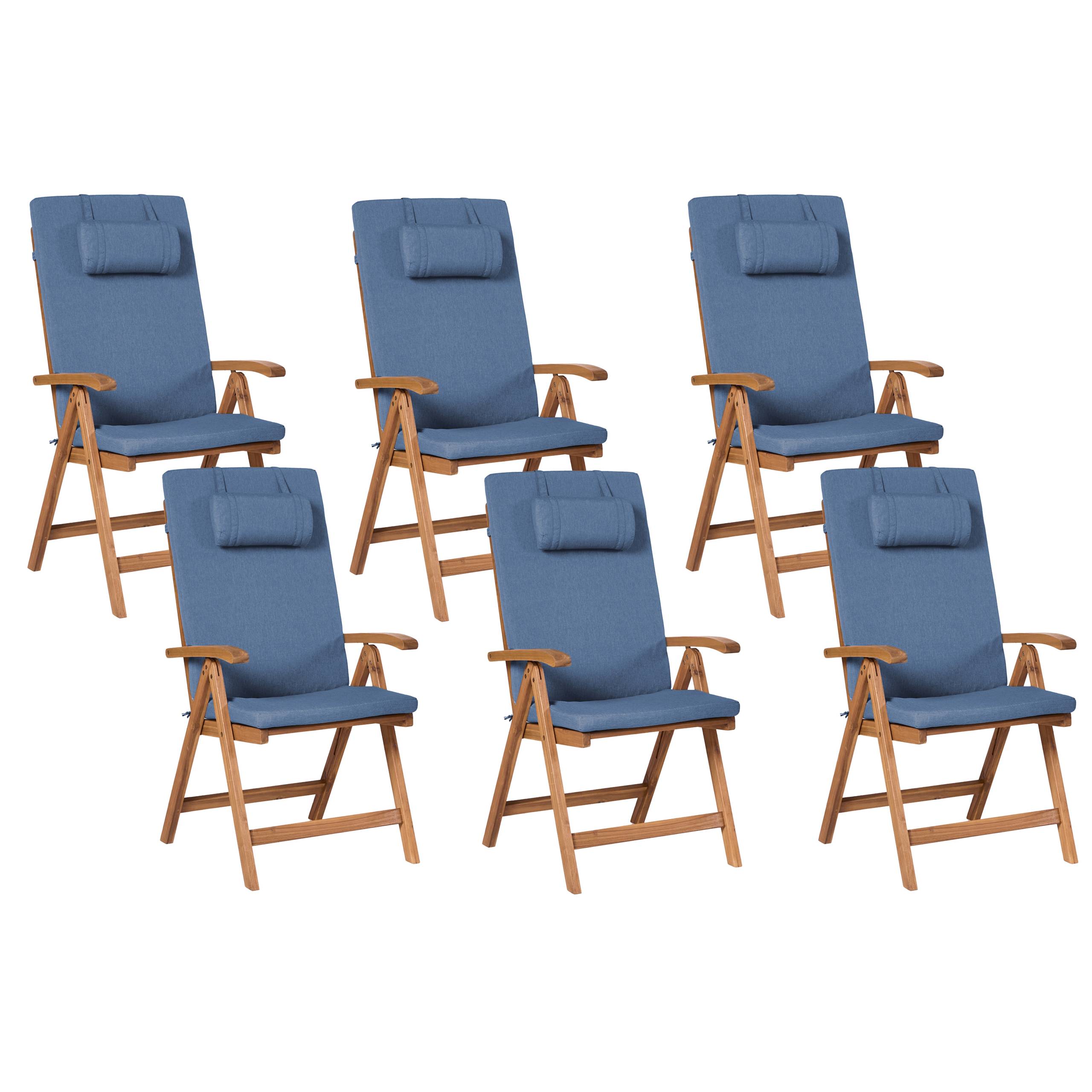Chaise de jardin Acacia Bleu JAVA PREMIUM - Beliani