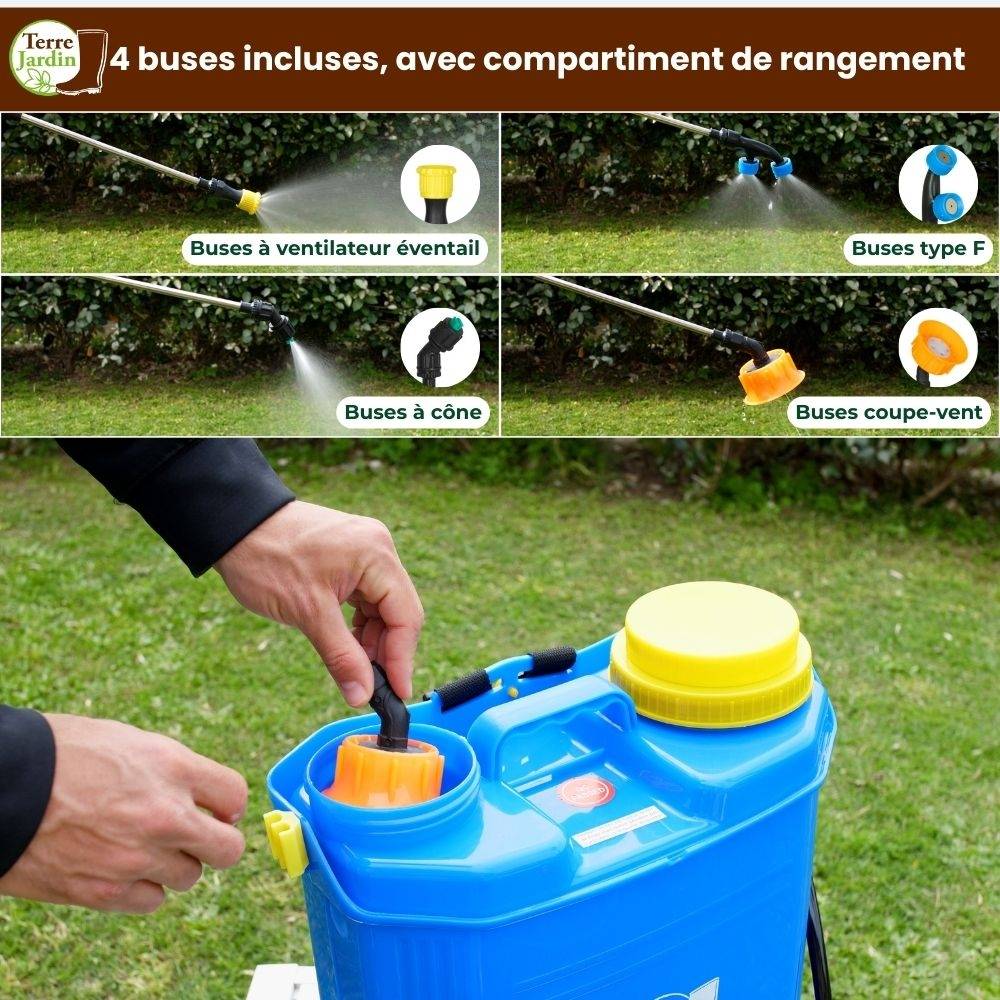 Pulvérisateur électrique pression réglable - Batterie 12V - Autonomie 4h - 16 L - TERRE JARDIN - Image 3