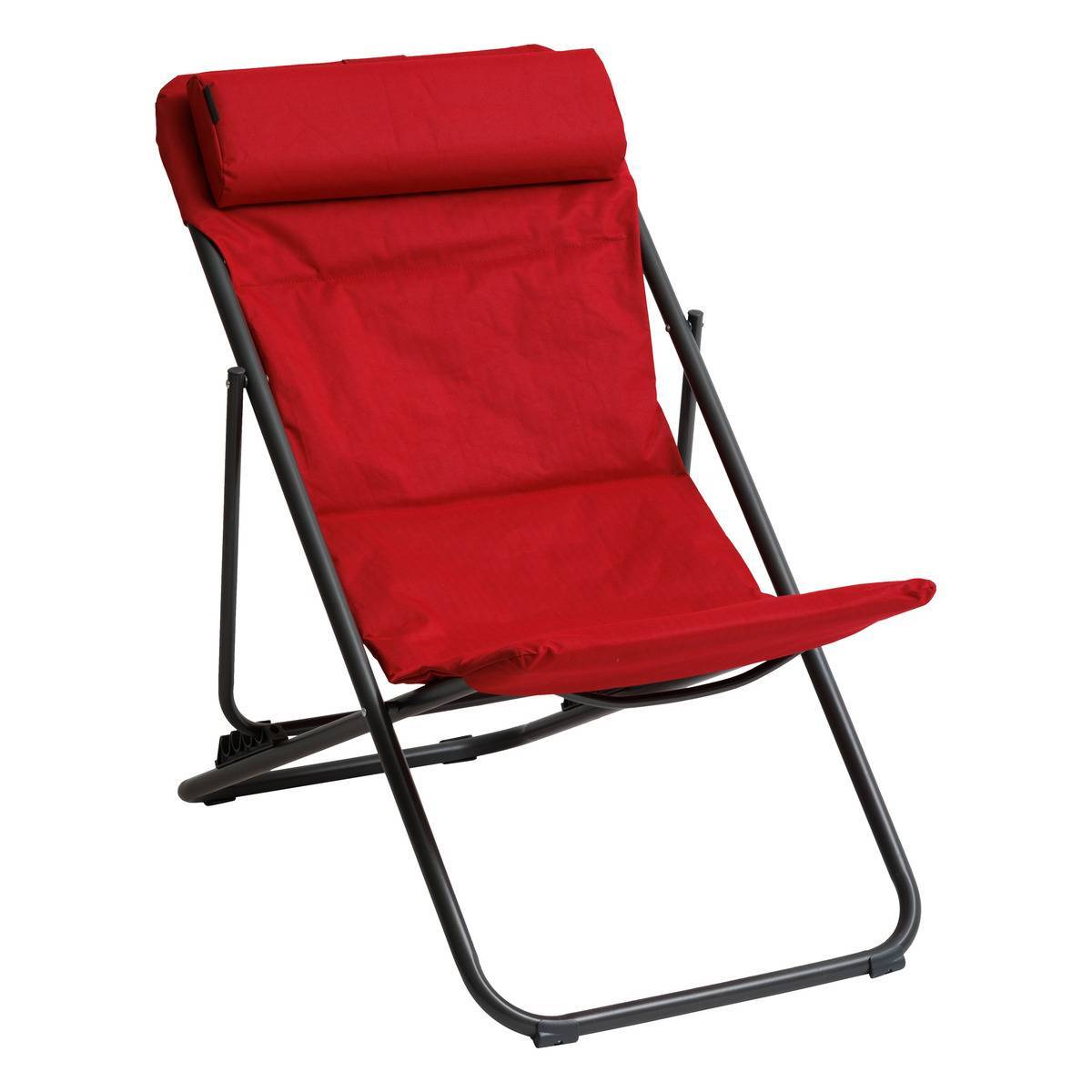 Hesperide - Chilienne de jardin pliante "Jubba" grenade & graphite en zinc et polyester Hespéride - Image 2