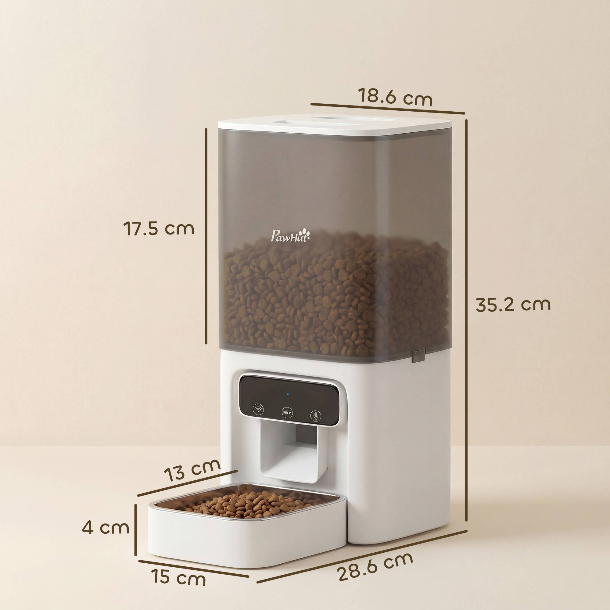 Sans Marque - Distributeur nourriture chats 4,5L avec application et enregistreur vocal - Image 5
