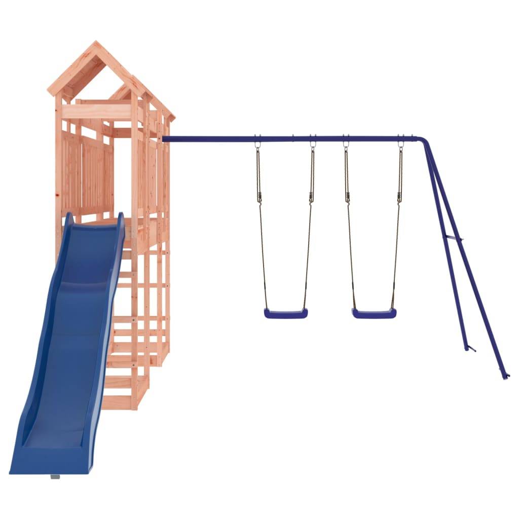 Helloshop26 - Aire de jeux d'extérieur balançoires toboggan portiques robuste jeux jardin bois massif de douglas - Image 2