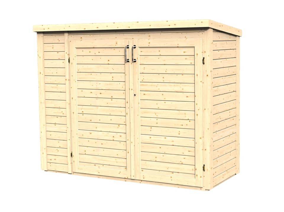 Direct Abris - Coffre en Bois BORA 3 - 200 x 82 cm - Stockage Velo / Outils - Espace de Rangement Exterieur - Coffre de Jardin - Abri de Jardin - Image 3