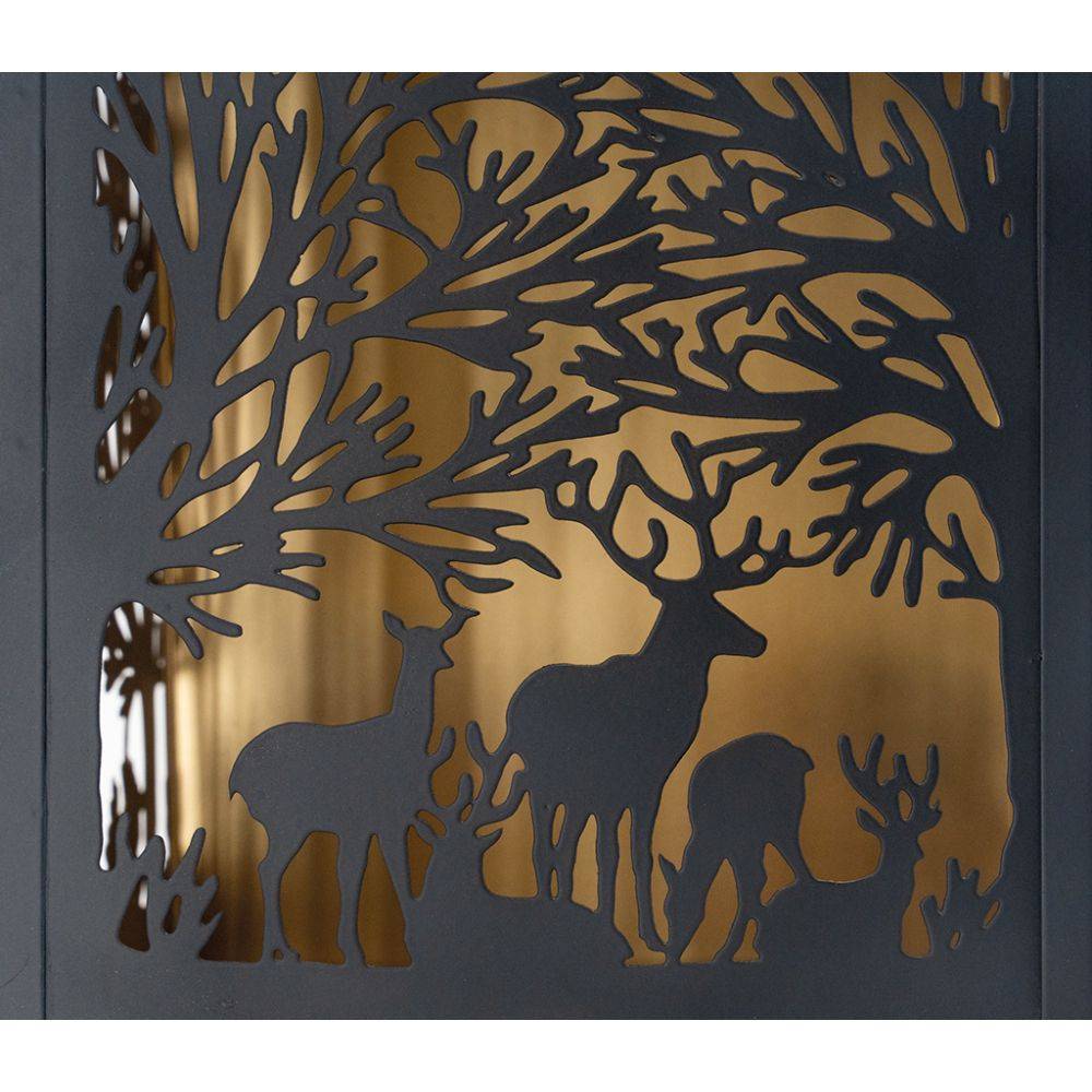 Aubry Gaspard - Lanternes en métal noir Maison Cerf (lot de 2) - Image 3