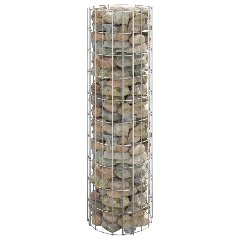 PANGIVO - Poteau à gabion circulaire acier galvanisé Ø30 x 100 cm - PANGIVO