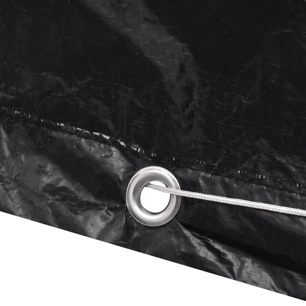 Lot de 2 Bâches de Protection PE pour Banc ou Petite Table de Jardin Noir 140x70x90 cm – ComfortXL Outdoor Living - Image 6