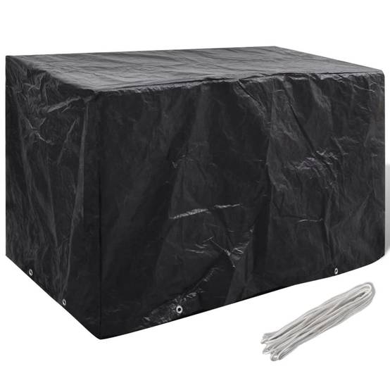 Lot de 2 Bâches de Protection PE pour Banc ou Petite Table de Jardin Noir 140x70x90 cm – ComfortXL Outdoor Living - Image 2