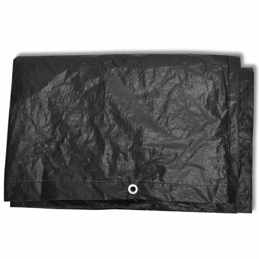 Lot de 2 Bâches de Protection PE pour Banc ou Petite Table de Jardin Noir 140x70x90 cm – ComfortXL Outdoor Living - Image 4