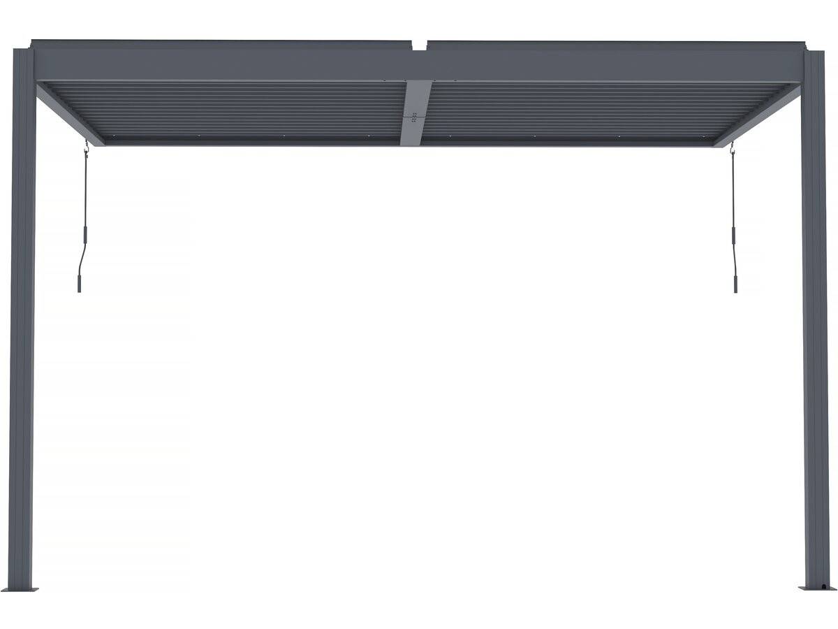 Habitat Et Jardin - Pergola Bioclimatique Adossée Avec Led "windsor" - 3 X 4 M - Anthracite -habitat Et Jardin - Image 1