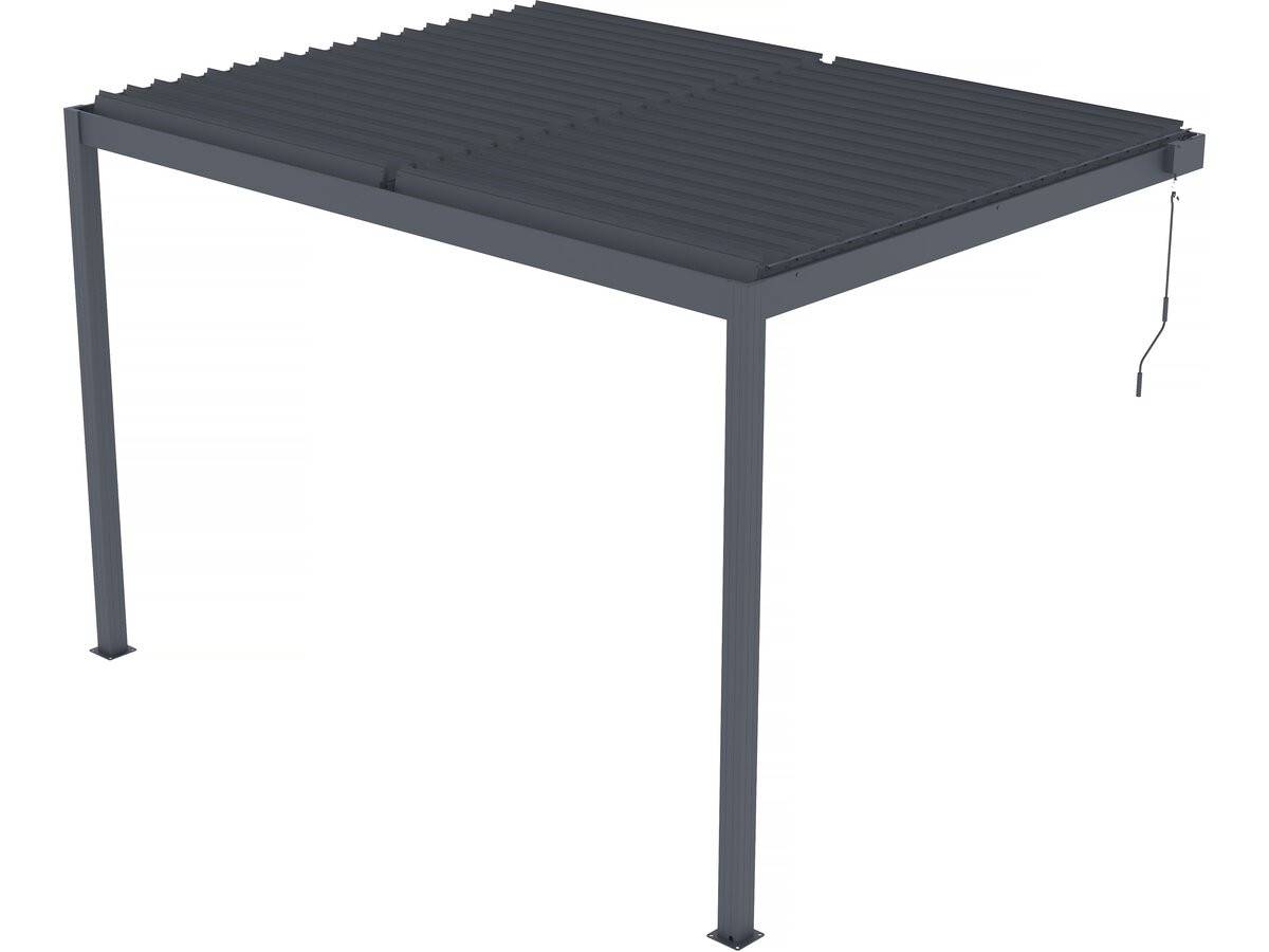 Pergola Bioclimatique Adossée Avec Led "windsor" - 3 X 4 M - Anthracite -habitat Et Jardin - Image 4