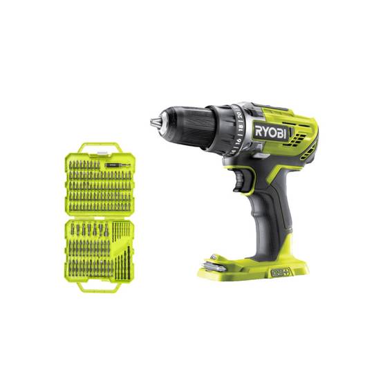 Ryobi - Pack RYOBI - Perceuse-visseuse R18DD3-0 - 18V One+ sans batterie ni chargeur - Coffret 127 accessoires de vissage perçage RAK127DDSD - Image 1