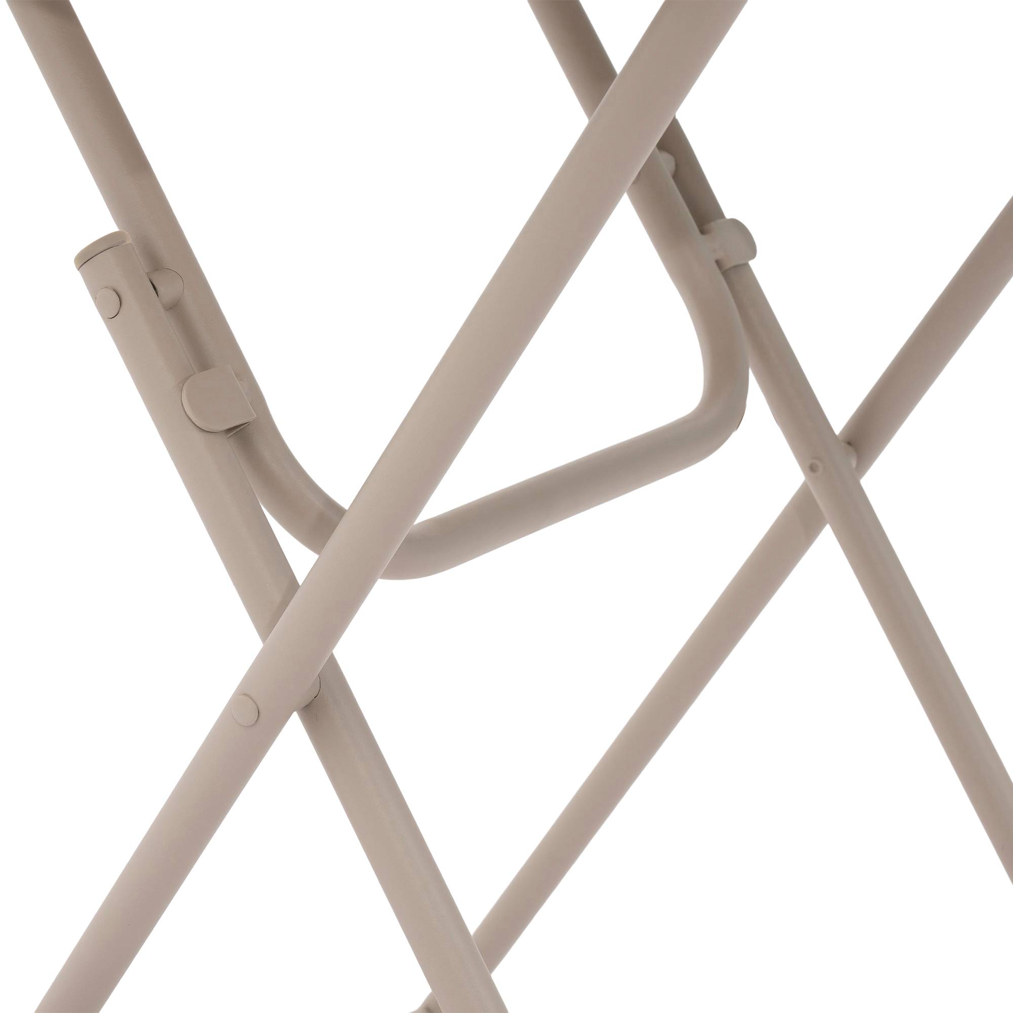 Ensemble table et chaise de jardin avec 1 Table et 2 Chaises pliantes Acier Beige - Image 9