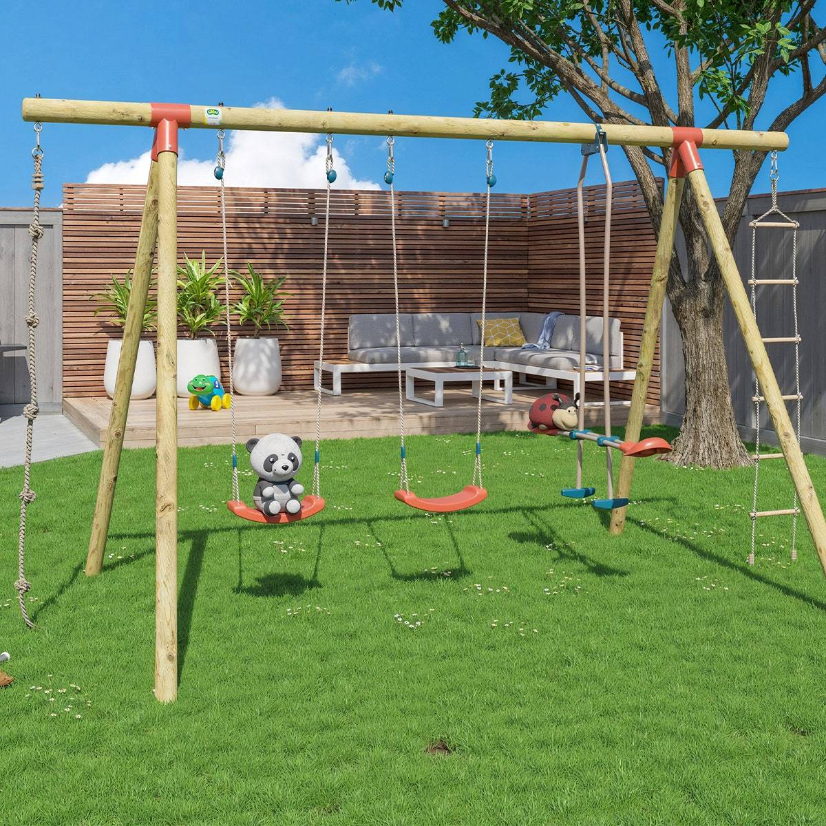 Portique bois 2,30 m Topwood NANI 2 pour 6 enfants - Image 10