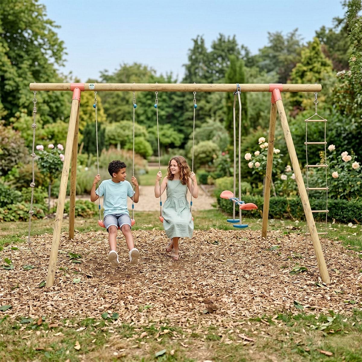 Portique bois 2,30 m Topwood NANI 2 pour 6 enfants - Image 2