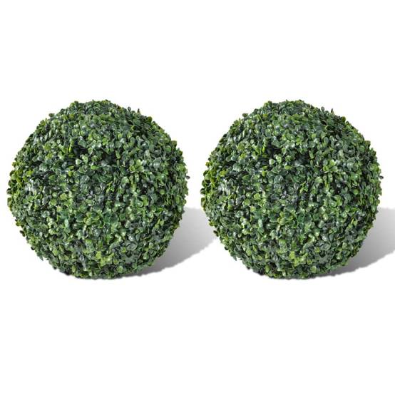 Boules de buis artificielles PVC vert 27 x 27 x 27 cm - PANGIVO - Image 1