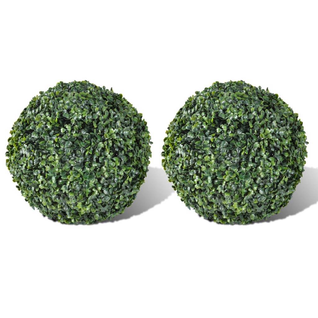 Boules de buis artificielles PVC vert 27 x 27 x 27 cm - PANGIVO - Image 1
