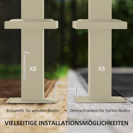 Pergola 3x3m kiosque à toit rétractable kaki UPF30+, auvent ombrage pour jardin - Image 7