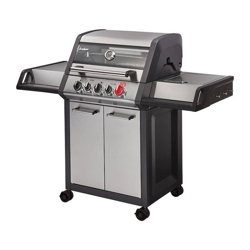 Barbecue Monroe Pro 3 SIK Turbo - ENDERS - 3 brûleurs dont 1 Turbo Zone - 1 brûleur arrière infrarouge - 1 brûleur latéral - Image 1