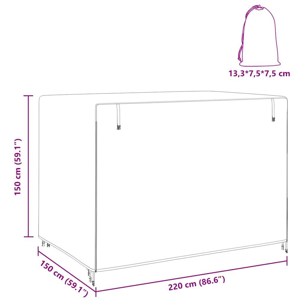 Vidaxl - Housse pour balancelle d'extérieur 220 x 150 x 150 cm vidaXL 4105922 - Image 3