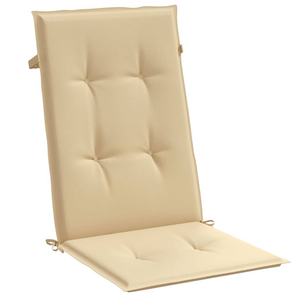 ComfortXL - Lot de 4 Coussins Dossier Haut Tissu Polyester Anti-glisse pour Chaise de Jardin Beige Mélangé 120x50cm – ComfortXL Outdoor Living - Image 5