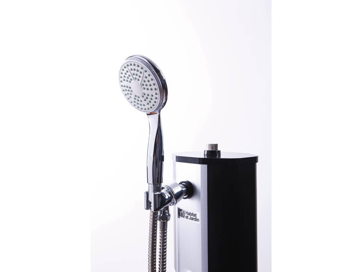 Douche Solaire Piscine Pvc "fresh 8" - 20l + Mitigeur Et Brumisateur - Noir Et Argenté -habitat Et Jardin - Image 3