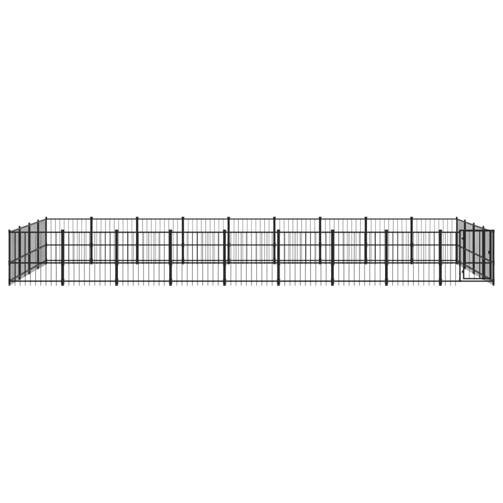 Vidaxl - Chenil d'extérieur pour chiens Acier 33,87 m² vidaXL 3124631 - Image 6