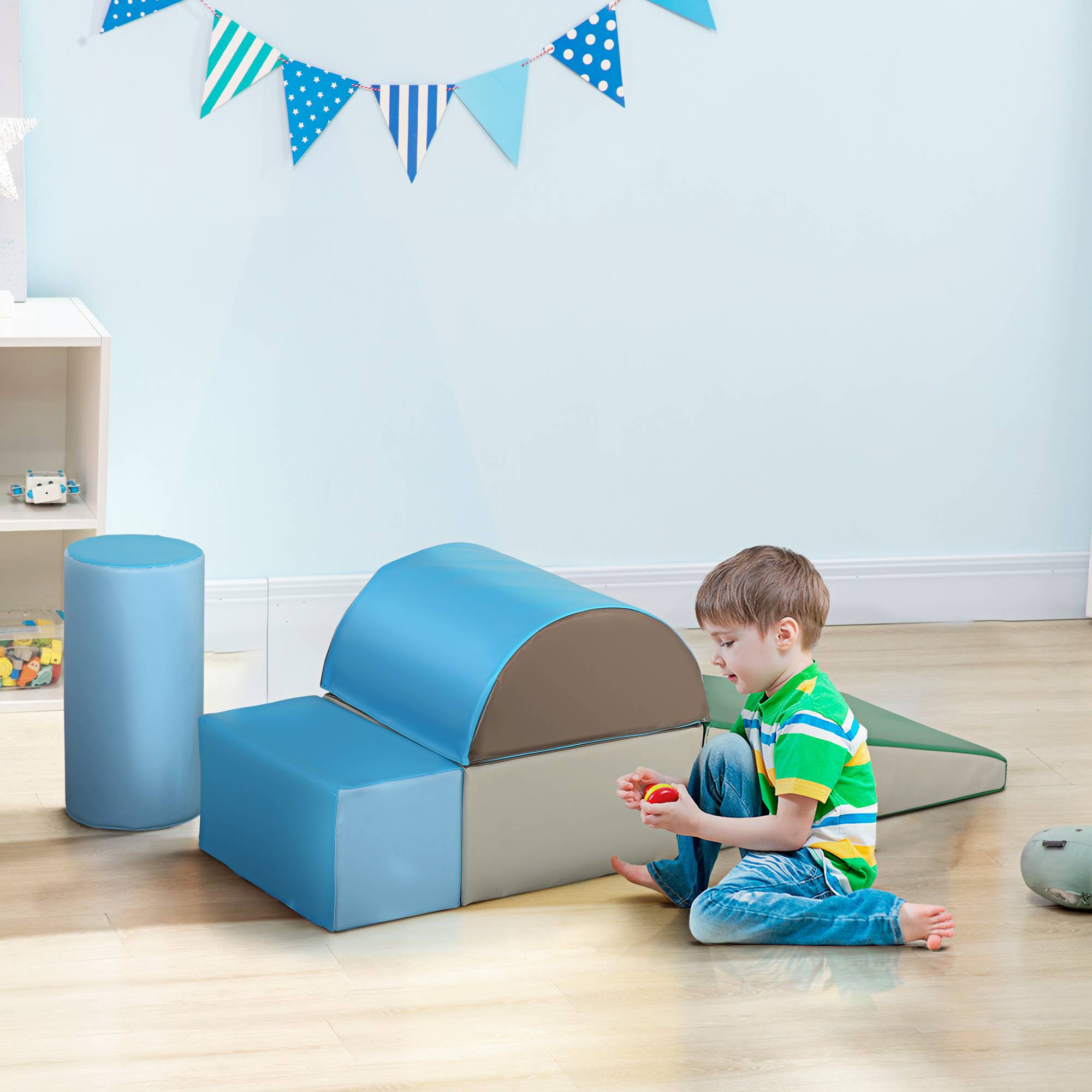 5PCS Module motricité bébé parcours motricité bébé en mousse EPE pour enfants d'âge préscolaire, multicolore - Image 4