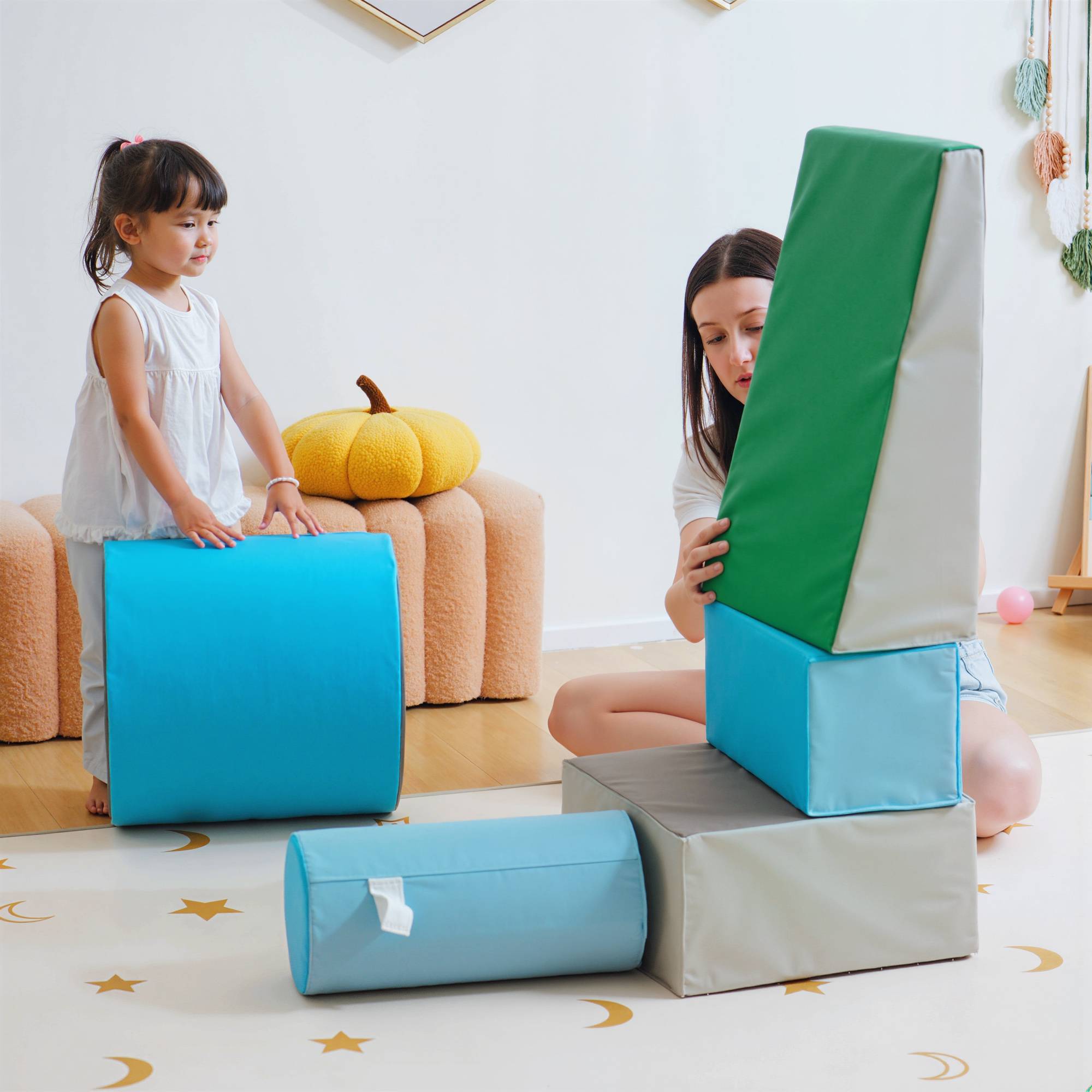5PCS Module motricité bébé parcours motricité bébé en mousse EPE pour enfants d'âge préscolaire, multicolore - Image 10