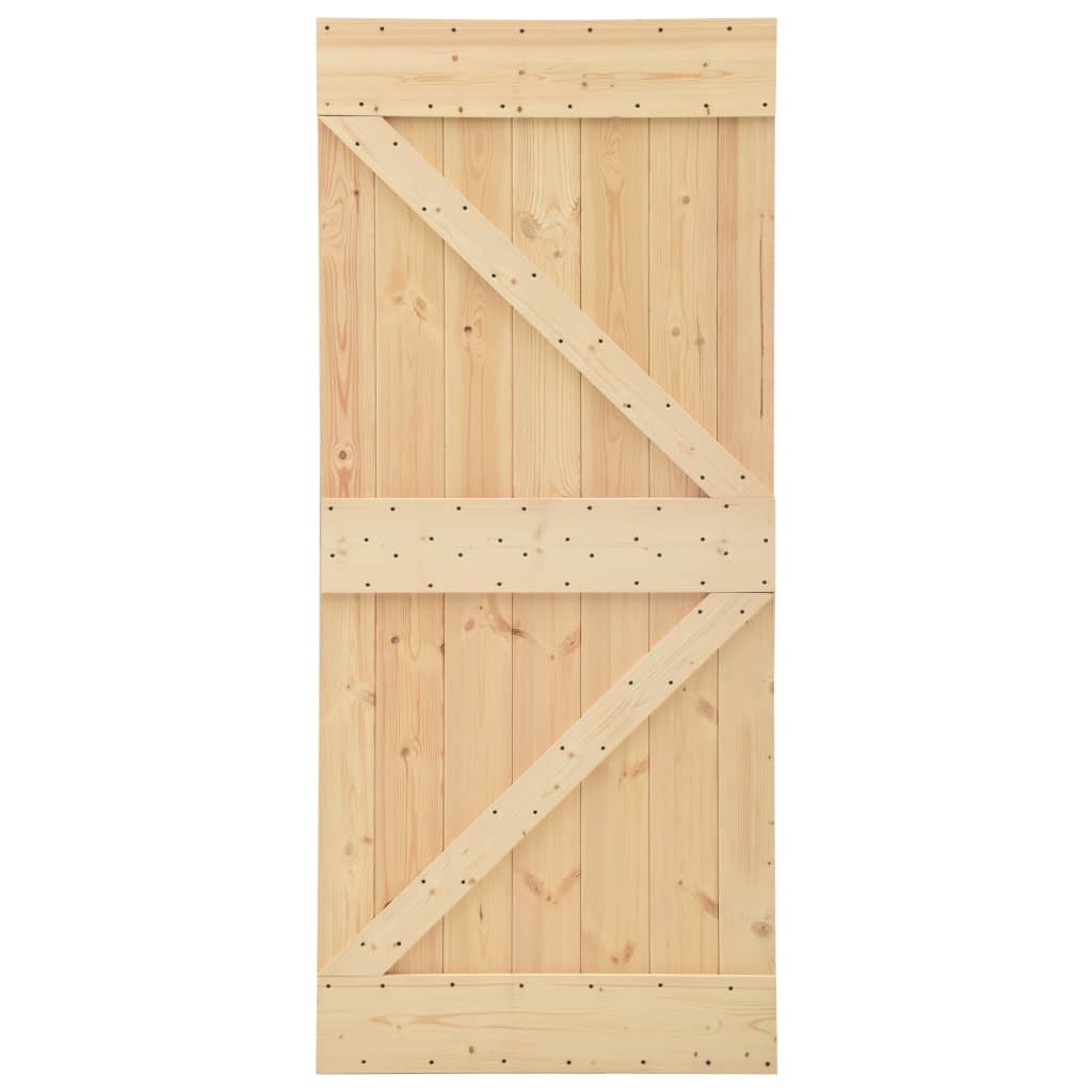 Vidaxl - Porte coulissante avec kit de quincaillerie 80x210cm Pin massif - vidaXL - Image 3