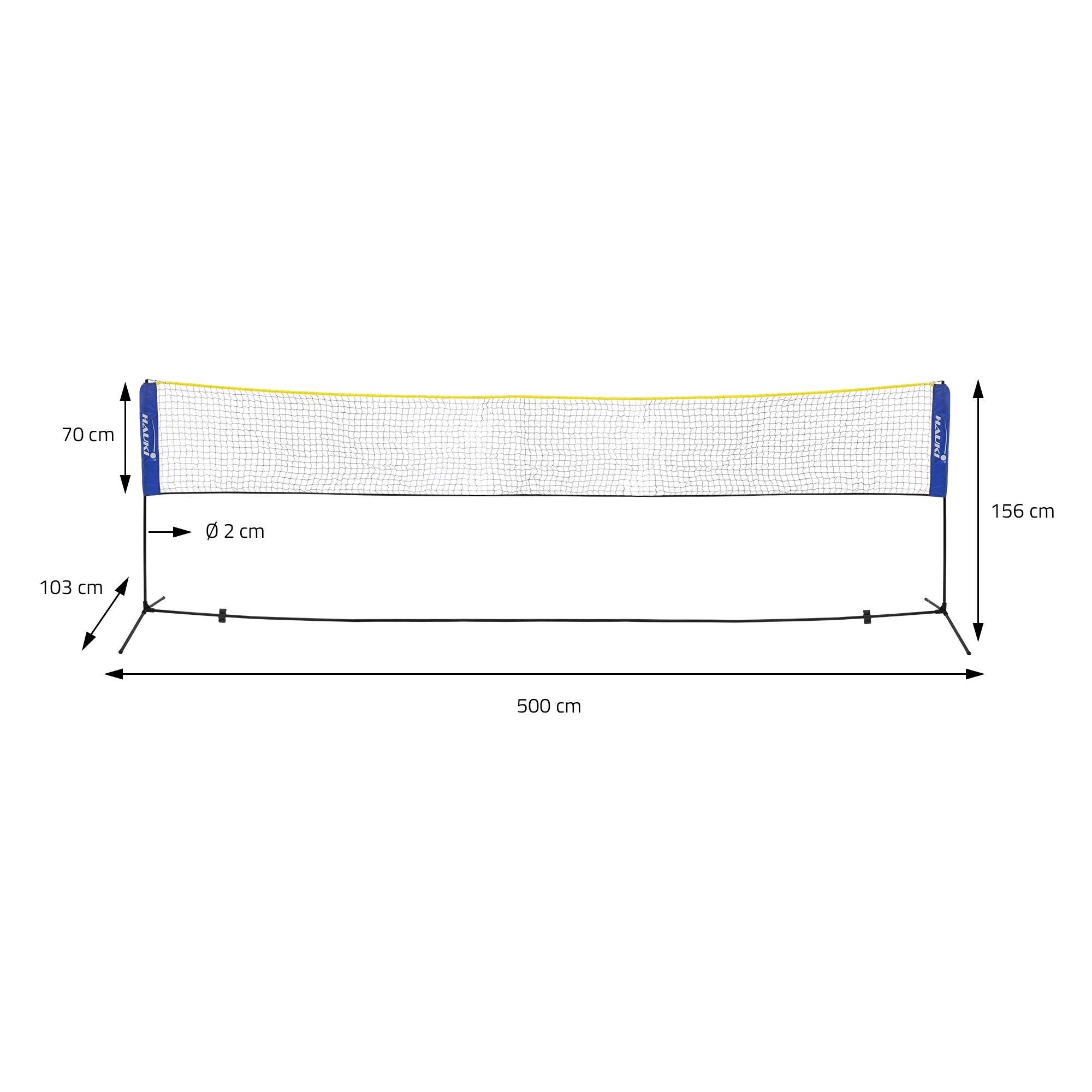 Filet de badminton 5m filet de volley-ball/tennis bleu portable hauteur 155 cm - Image 7