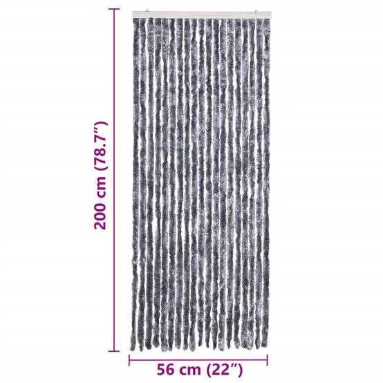 Moustiquaire - Filet de protection Argenté 56x200 cm Chenille MC117 - Image 7