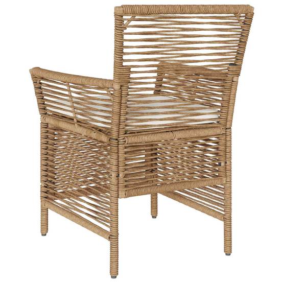 Chaises de jardin polyrotin beige et crème 61 x 58 x 83 cm, Poids:13.6kg - PANGIVO - Image 7