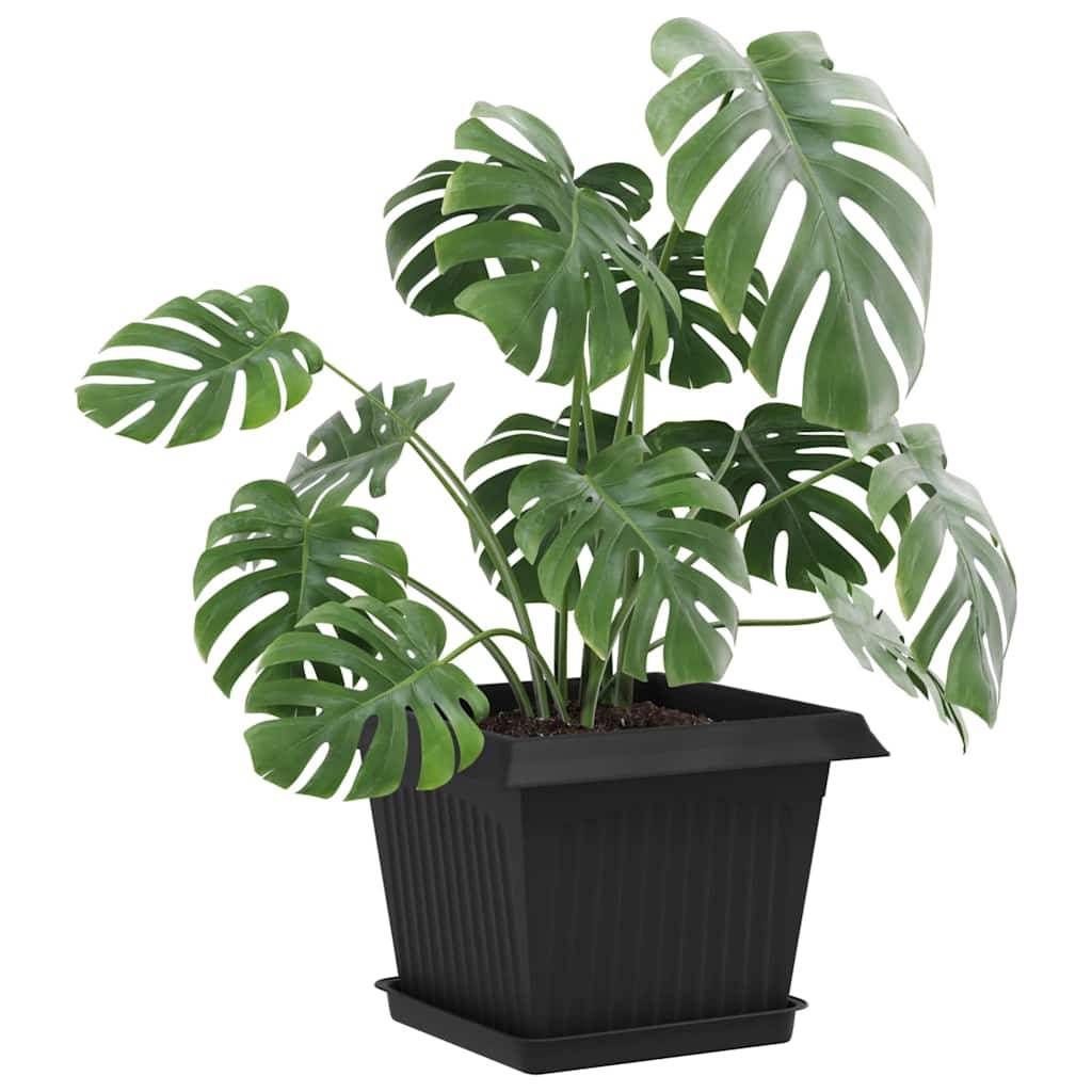 Vidaxl - Pots de plantes 6 pc Noir Plastique vidaXL 3403299 - Image 4