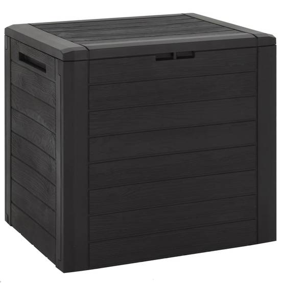 Boîte de stockage de jardin marron 58,5 x 46 x 55 cm polypropylène - Image 1