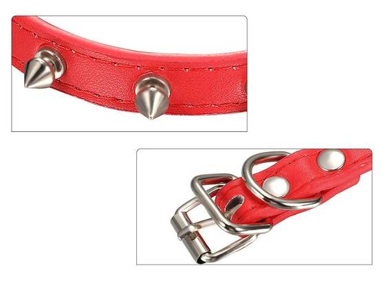 Collier chien clouté cuir eco réglable M coloris alléatoire - Image 5