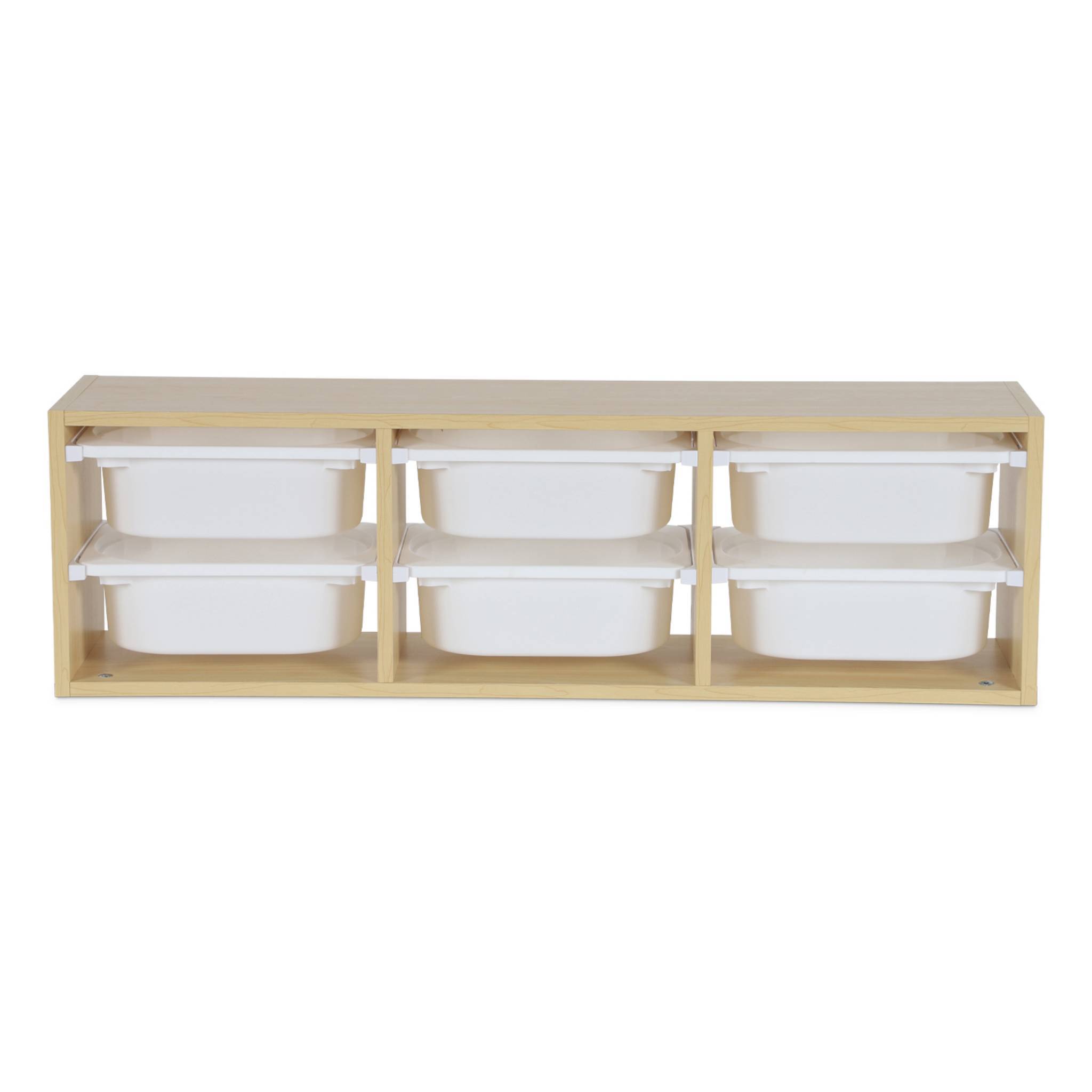 sweeek - Meuble de rangement pour enfant. naturel. 6 bacs en plastique | sweeek - Image 7