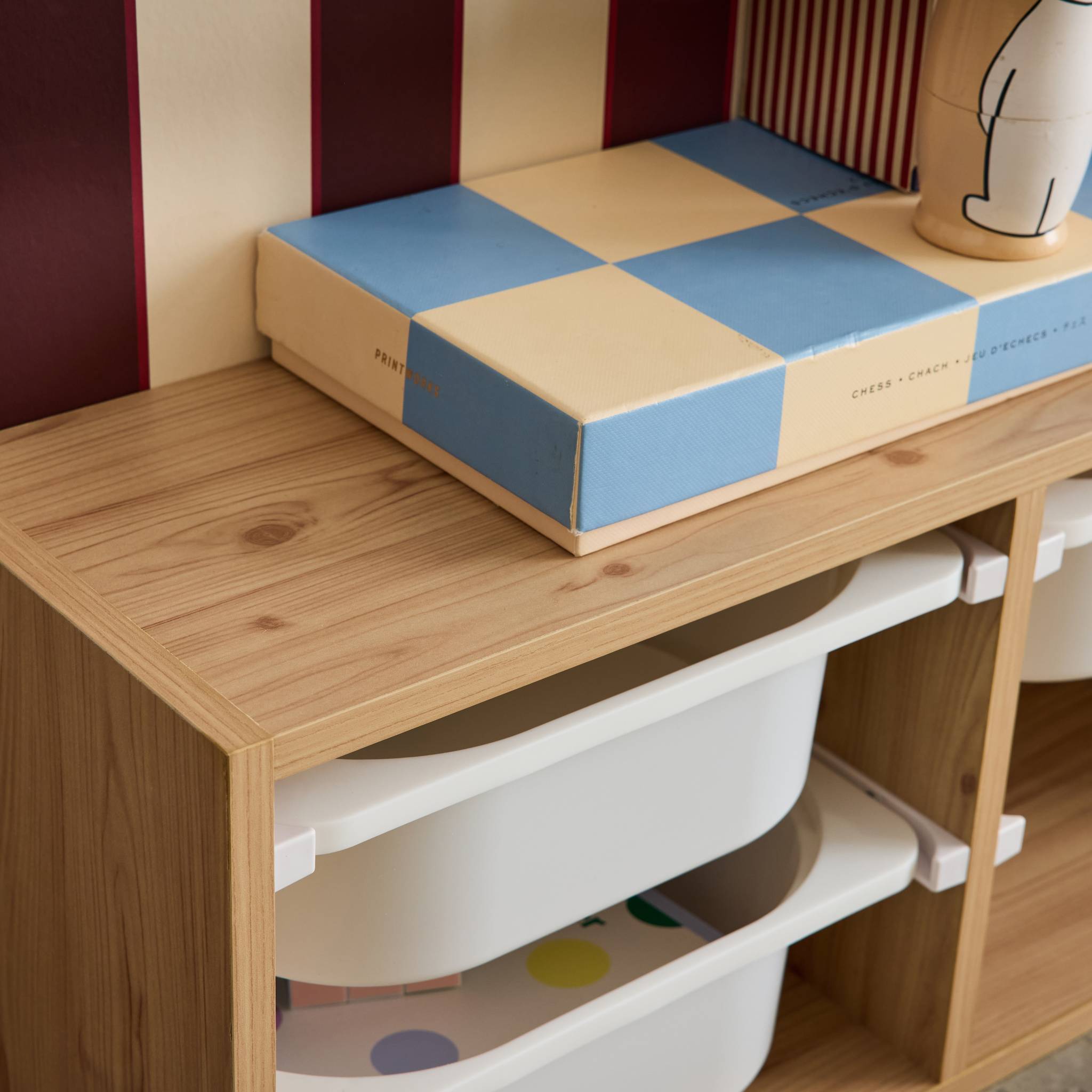 sweeek - Meuble de rangement pour enfant. naturel. 6 bacs en plastique | sweeek - Image 6