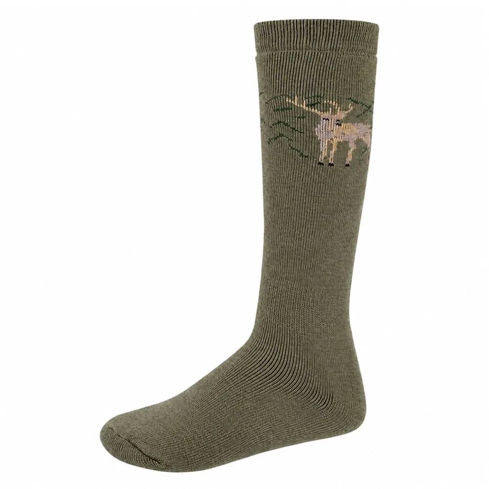 Lot de 2 paires chaussettes chasse kaki motif canard / cerf - Image 9