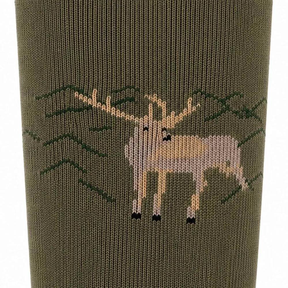 Lot de 2 paires chaussettes chasse kaki motif canard / cerf - Image 7