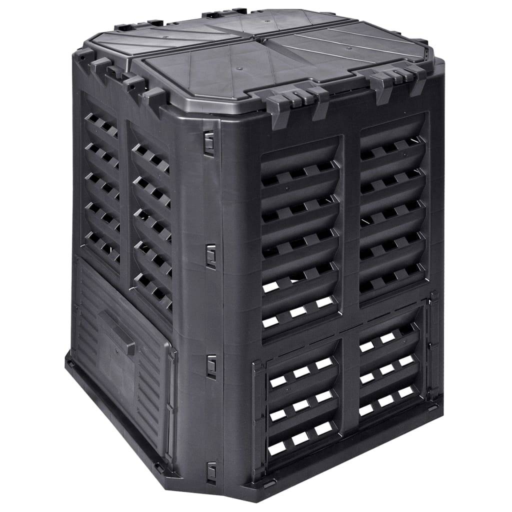 ComfortXL - Composteur de jardin 360 L en plastique pour déchets organiques Noir – ComfortXL Outdoor Living - Image 2