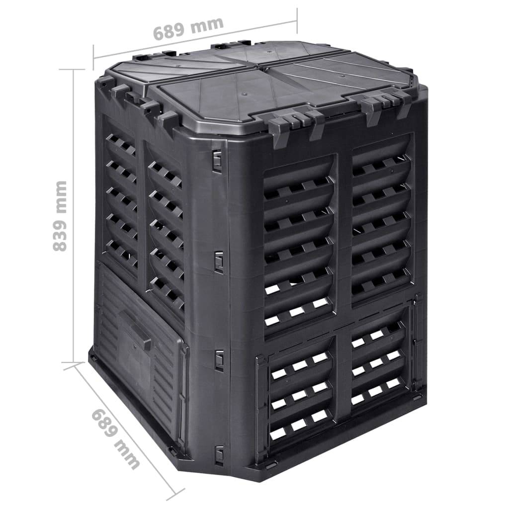 ComfortXL - Composteur de jardin 360 L en plastique pour déchets organiques Noir – ComfortXL Outdoor Living - Image 7