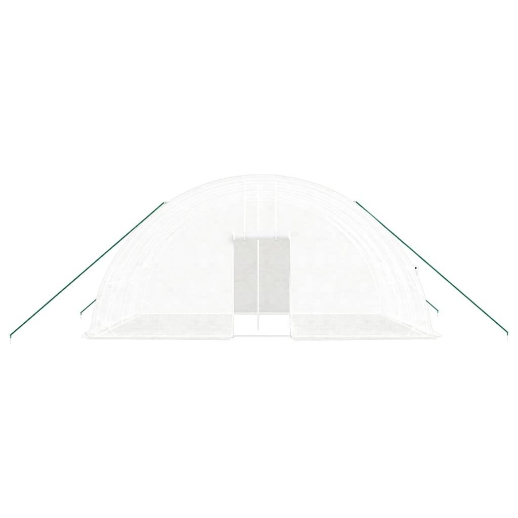 Serre de jardin 24m² - Serre de culture avec cadre en acier blanc 6x4x2,85 m MAISON CHIC - Image 4